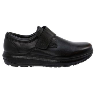 Joya Edward Leather Mens Hook and Loop Shoes - Black - Size:UK 12.5