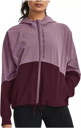 Under Armour Woven Full-Zip Jacket - Dames - Hardloopjassen - Veelkleurig - L - Polyester - Fitness