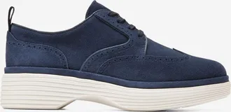 Cole Haan Womens Øriginal Grand City Platform Wingtip Oxford Shoes - Blue Size 5.5