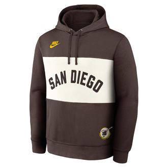 Nike San Diego Padres Cooperstown Legacy Nike Mens MLB Pullover Hoodie in Brown | 040E0H6VSDP-GWA