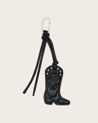 AllSaints Leather Leather Cowboy Boot Bag Charm, Size: One Size