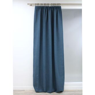 MOONDREAM Cortina opaca total 100% trabilla fruncida azul MC56 130x260