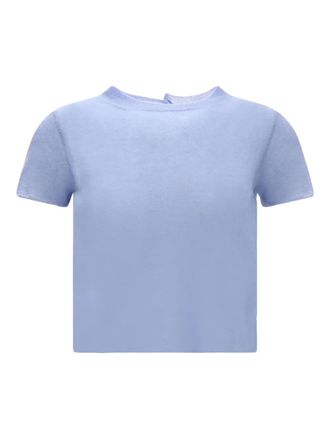 Haikure button-fastening T-shirt - Blue