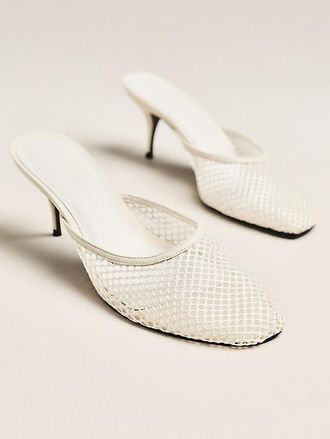 Black Suede Studio Gully Mesh Heeled Mules