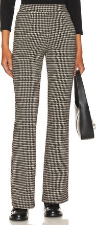 Sanctuary Filmore Flared Trousers In Vanilla Mini Houndstooth