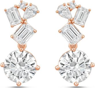 Diana M. Jewels 14KT ROSE GOLD LAB GROWN DIAMOND FASHION EARRINGS WEIGHING 12.00 CTS TW