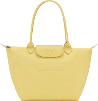Longchamp Medium Le Pliage One Nylon Shoulder Tote in Lime at Nordstrom