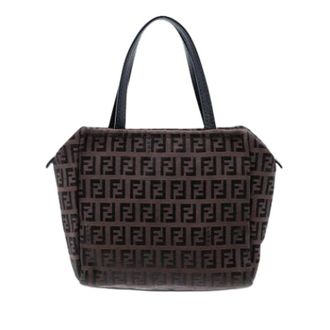 Fendi Pre-owned Tote Bags, female, Brown, Size: ONE SIZE Pre-owned Vintage Canvas Tote Bag