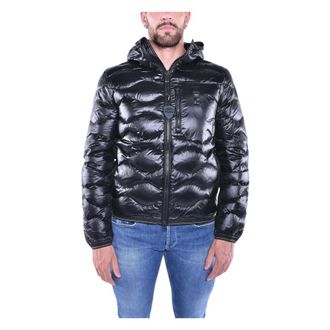 Blauer Lightweight Wave Quilted Hooded Jacket - male - Blauer - Winter Jackets - Black - XL - Jackets