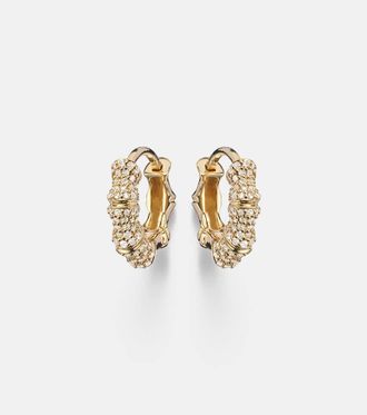 Stone and Strand 14kt gold (585/1000) earrings with diamonds