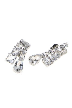 Swarovski Womens Embellished Metal Matrix Earrings 000 Orecchini