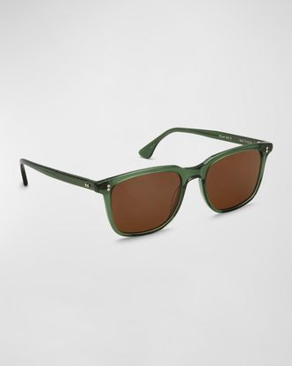 Krewe Mens Matthew Acetate Square Sunglasses