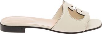 Gucci White Cut-Out Sandals