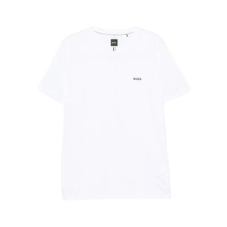 HUGO BOSS Tops, Heren, Wit, L, T-shirt met ronde hals