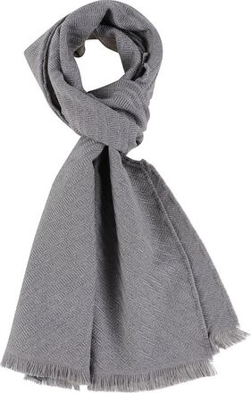 Emporio Armani Herringbone Scarf - Heren - Wintersjaals - Grijs - ONE Size - Wol - Accessoires