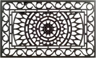 Imports Decor Decorative Rubber Door Mat - Sunrise Design Non-Slip Outdoor Entryway Mat for Patio, Porch & Garden