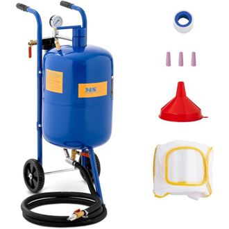 MSW Bike Accessories Sabbiatrice Portatile Professionale Mobile Legno Ferro Aria Compressa 40L 8,6bar