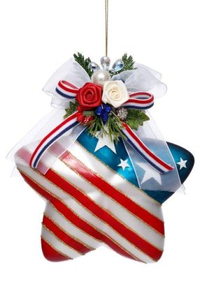 Mark Roberts Stars and Stripes Star Ornament in Red at Nordstrom