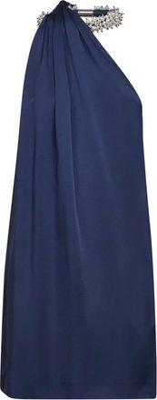 Stella McCartney Dames, Jurken, Blauw, Maat: S Satijn