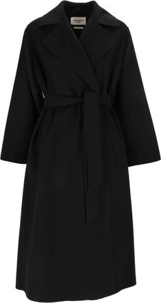 Max Mara Operoso Jas - Dames - Mantels - Zwart - Maat: XL Zijde