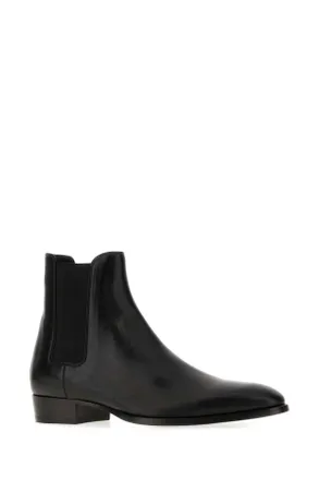 Saint Laurent Mens Wyatt 30 Chelsea Boo Marrakesh Nero Stivali Boot