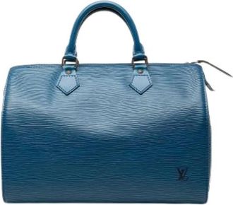 Louis Vuitton Pre-owned Speedy 35 - Dames - Vintage Handtas - Blauw - ONE Size - Leer - Vintage