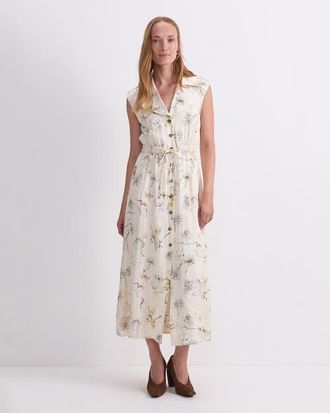 Sportscraft Yara Sleeveless Collard Maxi Dress in Multi White at Nordstrom, Size 10