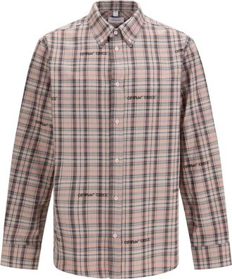 Off-white Pink Regular Check Shirt
