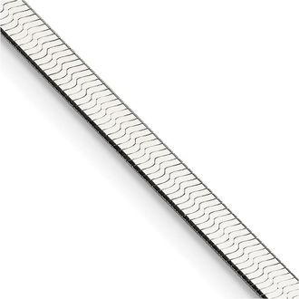 Diamond2Deal Sterling Silver 3mm Magic Herringbone Chain Necklace