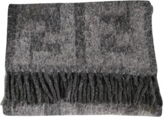 Fendi Pre-owned Stole - Dames - Vintage Accessoires - Grijs - ONE Size - Wol - Vintage