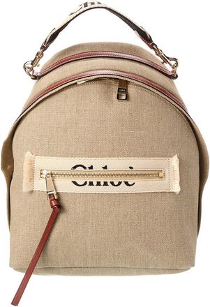 Chlo&eacute; Woody Canvas & Leather Backpack