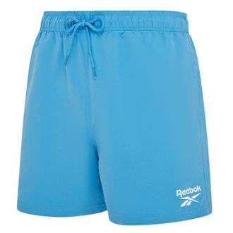 Reebok Badeshorts REEBOK Yale, Herren, Gr. XL, N-Gr, blau (essential blau), Microfaser, Polyester, clean, unifarben, Badehosen Badeshorts, mit Kordelzug und 