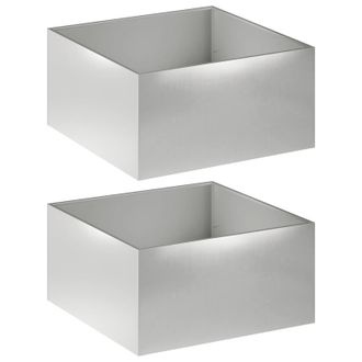 vidaXL Macetero De Jard&iacute;n 2 Uds. Plateado 100 X 100 X 40 Cm Vidaxl