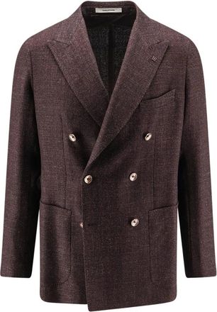 Tagliatore Dubbelrijige Blazer - Heren - Blazers - Bruin - XL - Wol - Jassen