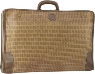 Fendi Pre-owned Weekend Bags, female, Beige, Size: ONE SIZE Pre-owned Trunk Bag