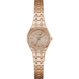 Guess Pixie Crystal Dial Bracelet Watch, 25mm in Rose Gold Tone at Nordstrom