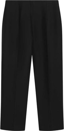 Toteme Slim Avond Broek - Dames - Wijde Broeken - Zwart - M - Leer - Broeken