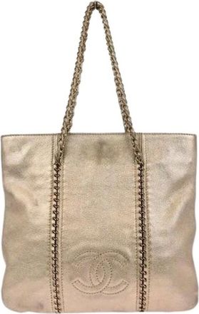 Chanel Pre-owned Tote Bags, female, Beige, Size: ONE SIZE Pre-owned Vintage Tote Bag