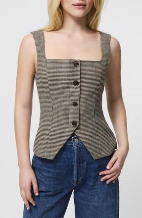 French Connection Houndstooth Sleeveless Top in Brown Multi at Nordstrom Rack, Size 10