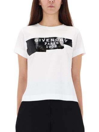 Givenchy Tape-Detail Cotton T-Shirt - White