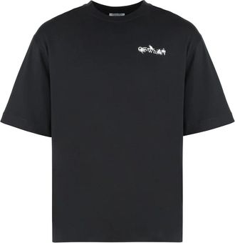 Off-white Mens Logo T-shirt - Black - Size X-Large