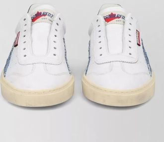 Dsquared2 leather monogram low-top sneakers