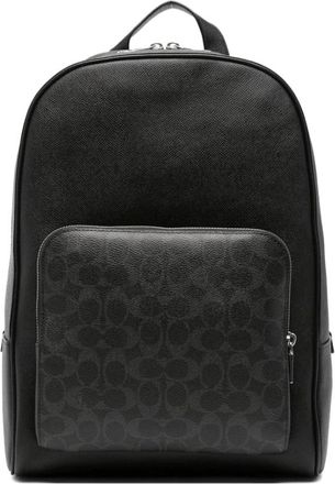 Coach Zwarte Voorrits Rugzak - Heren - Rugzakken - Zwart - ONE Size - Leer - Tassen