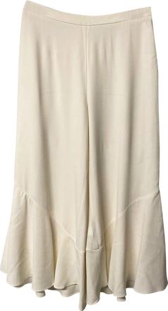 Peter Pilotto Cropped Pants in White Acetate