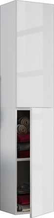 ebuy24 Gabinete De Ba&ntilde;o De Madera Vcm Muebles De Ba&ntilde;o Estante De Pared Ba&ntilde;o Gabinete De Ba&ntilde;o Gabinete Alto Dimensiones Aprox. Al. 150 X An. 33 X P. 22 Cm - L
