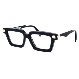 Kuboraum Glasses, unisex, Black, 51 MM, Square Mask Eyeglasses Black Ivory Silver