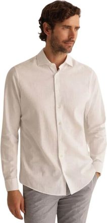 Roy Robson Witte Oxford Slim Shirt Lisa - Heren - Casual Overhemden - Wit - 2XL - Katoen - Overhemden