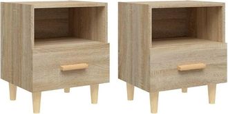 vidaXL Bedside Cabinets 2 pcs Sonoma Oak 40x35x47 cm Vidaxl