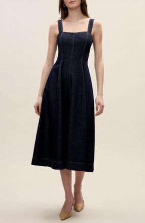 Rebecca Taylor Gabrielle Denim Dress In Deep Sea Wash