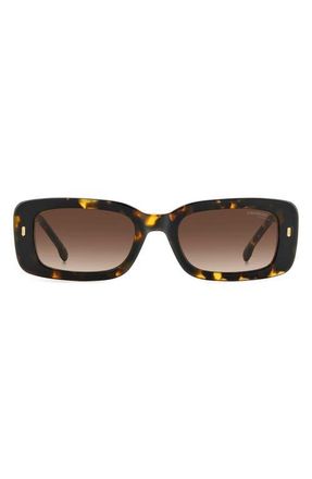 Carrera 53mm Gradient Rectangular Sunglasses in Havana/Brown Gradient at Nordstrom